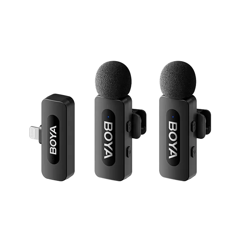 Портативный записывающий микрофон Boya BY-V2 V2.0, Беспроводной, Черный