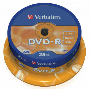 DVD Verbatim VD1625 43522, 25шт, Cake