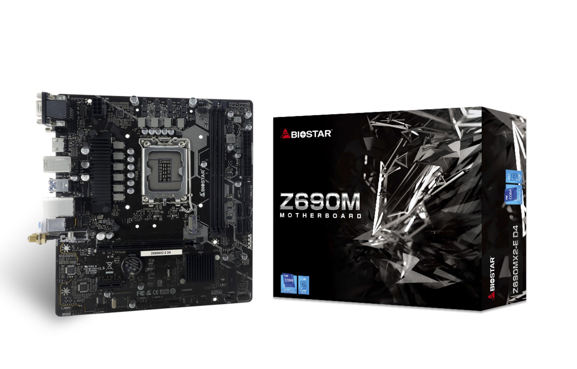 Материнская плата BIOSTAR B690MX2-E D4 /  Socket 1700 / Z690 / DDR4  / mATX