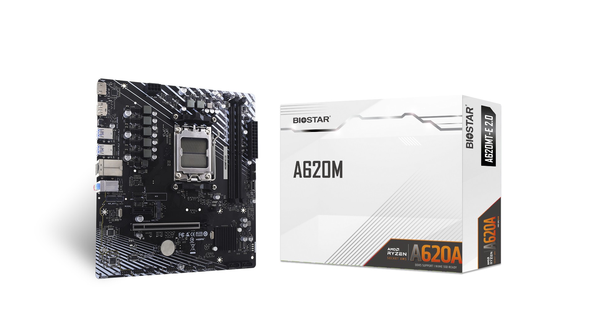 Материнская плата BIOSTAR A620MT / AM5 / A620 / DDR5 / mATX