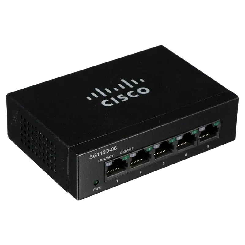 Сетевой коммутатор Cisco SG110D-05, 5x 10/100/1000 Мбит/с