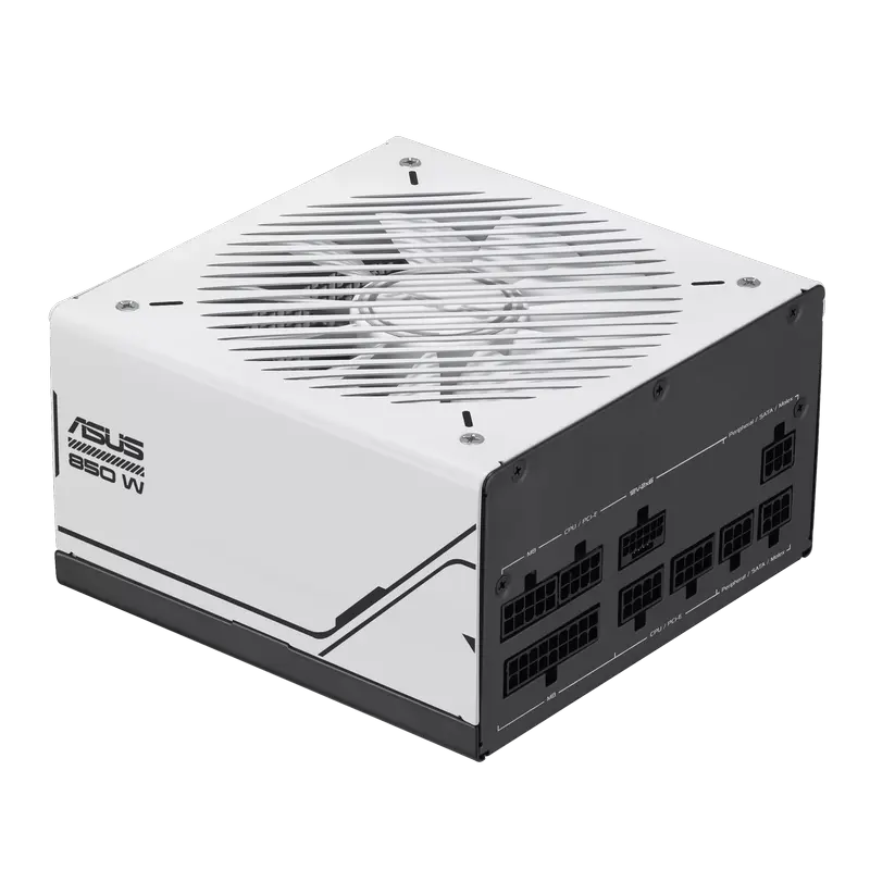 Блок питания для компьютеров ASUS PRIME-AP-850G-WHITE-GOLD, 850Вт, ATX, Полностью модульный,процессоры ,оперативная память, ssd, M2, hdd, кейсы