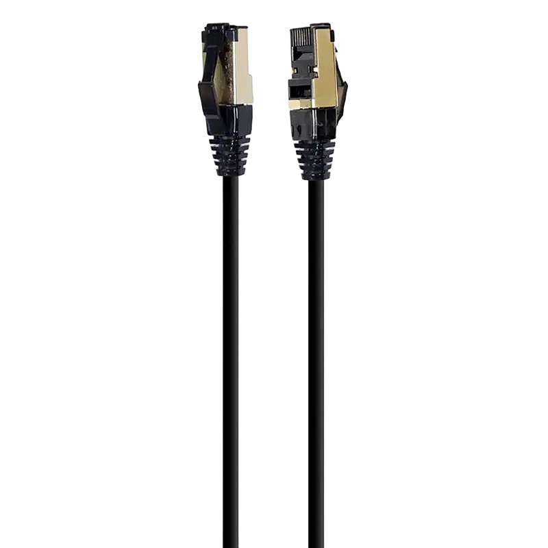 Патч-корд Cablexpert PP8-LSZHCU-BK-0.5M, Cat8 S/FTP, 0,5м, Чёрный,usb ,micro ,iphone, 3.5, tupe-c, тюльпаны