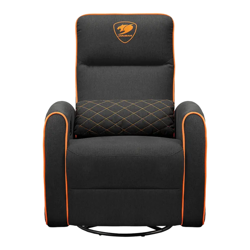 Игровое кресло Cougar FIDOM, Имитация льна, Черный | Оранжевый