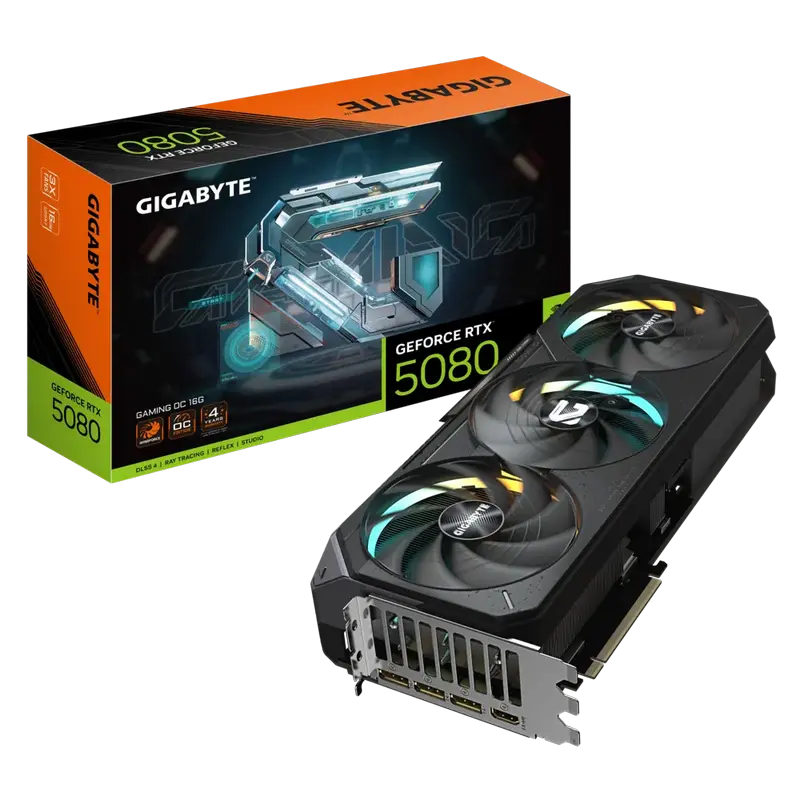 Видеокарта Gigabyte GV-N5080GAMING OC-16GD, 16GB  256бит 