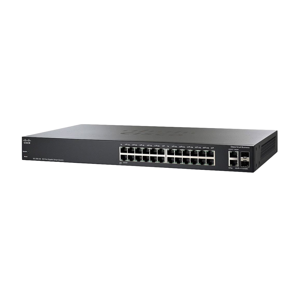 Cisco 26-Port Gigabit Smart Plus Switch SG200-26 (SH PRODUCT)