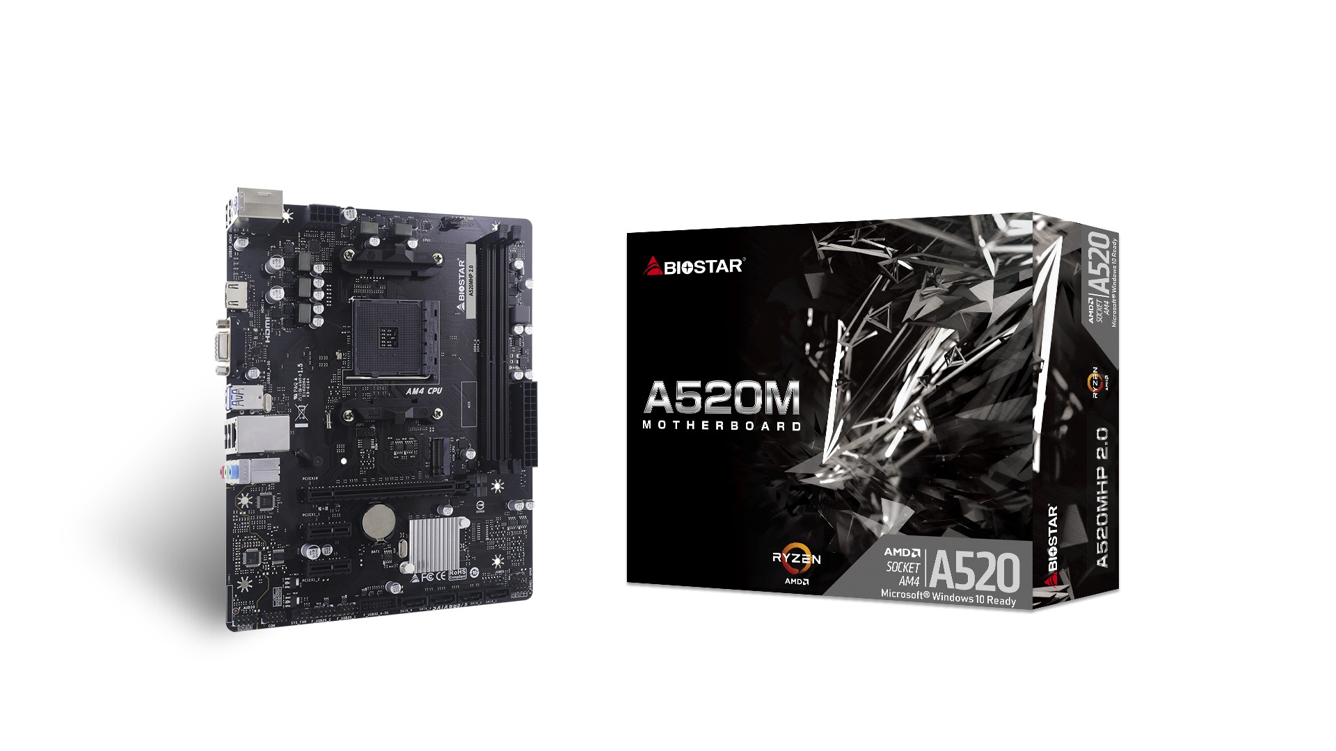 Материнская плата BIOSTAR A520MHP 2.0/ AM4 / A520 / DDR4 / mATX