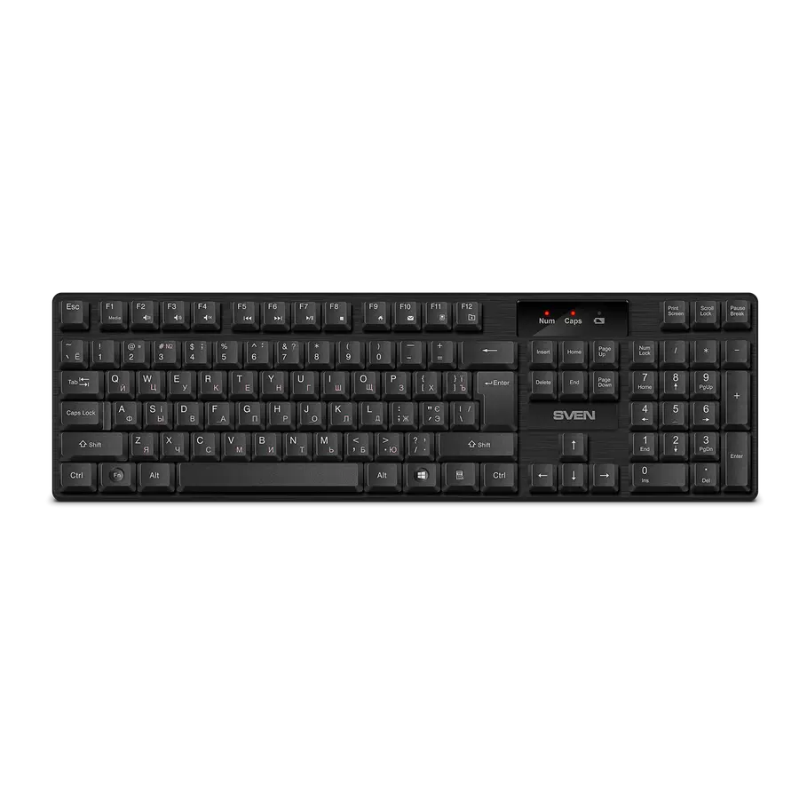 Клавиатура SVEN KB-C2300W, Беспроводное, Чёрный