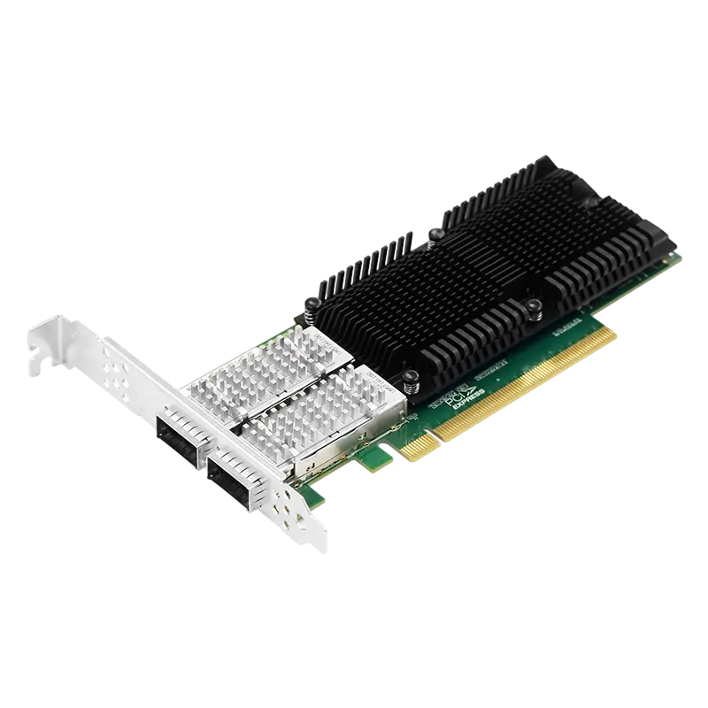 Сетевой адаптер LR-Link LRES1014PF-2QSFP28, Зелёный