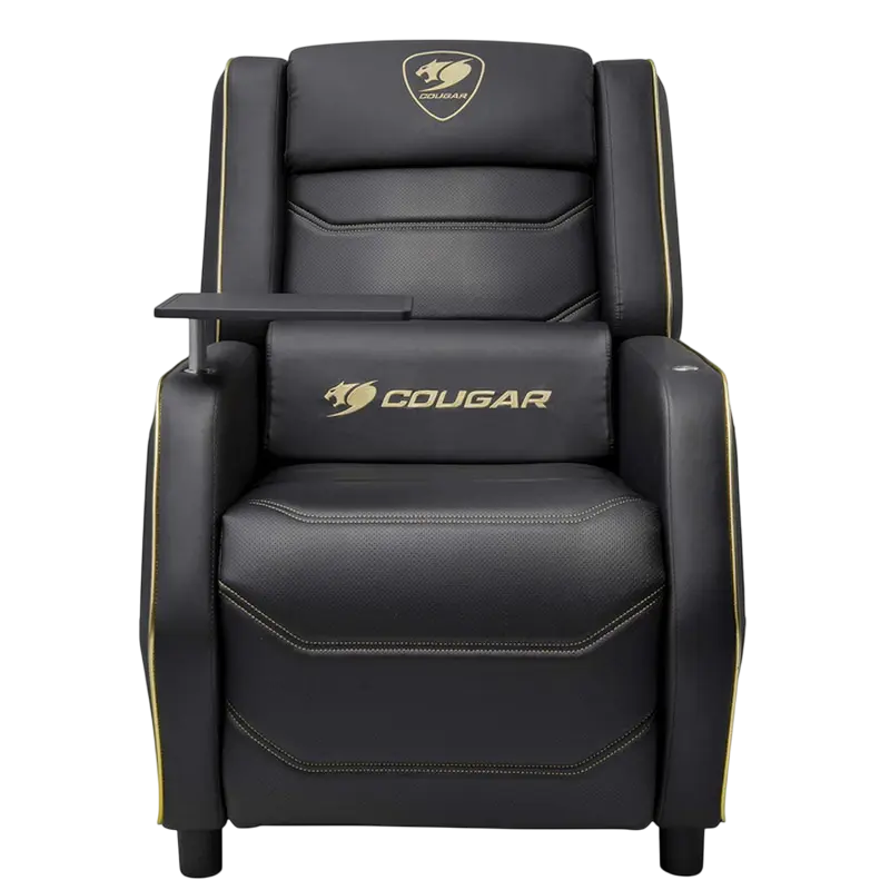 Игровое кресло Cougar Ranger Pro Royal, ПВХ Кожа, Черный | Золотистый