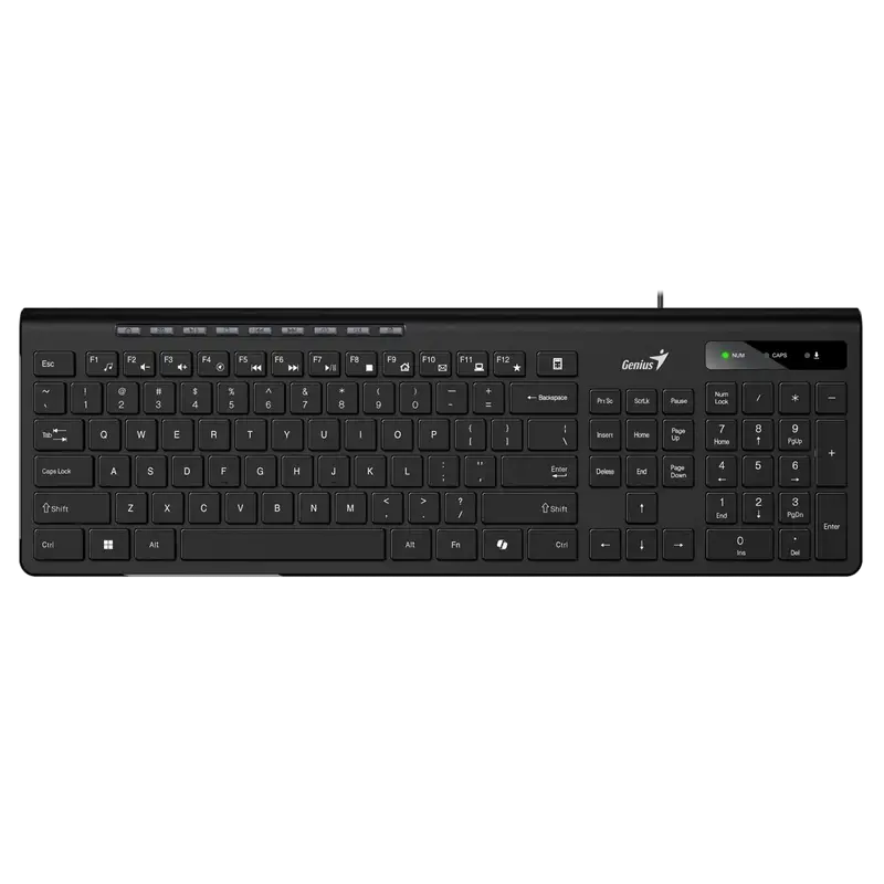 Клавиатура Genius SlimStar 230 II, Проводное, Чёрный