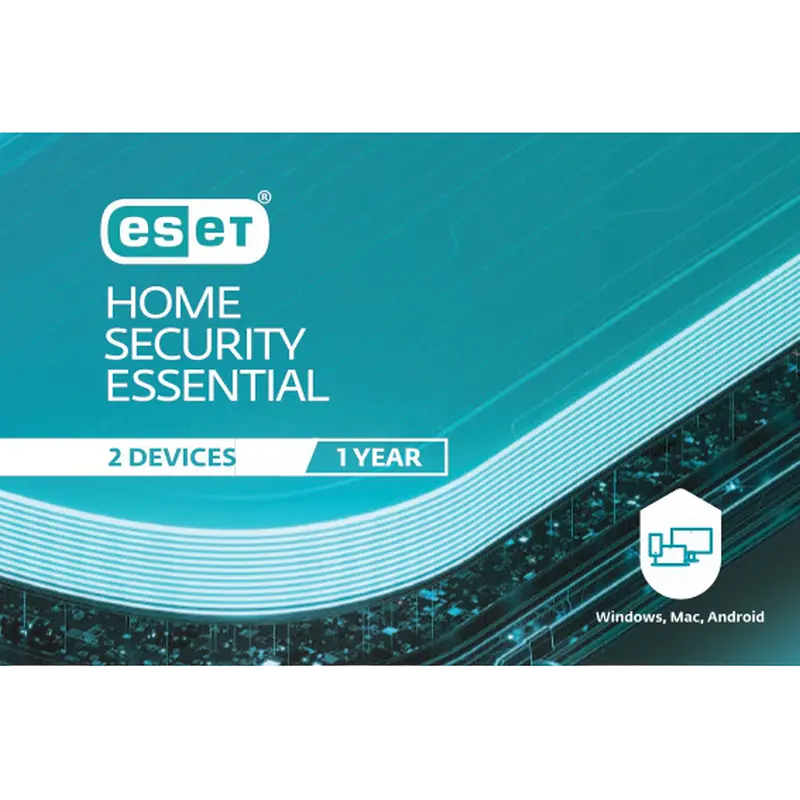 ESET Home Security ESSENTIAL 1 year. For protection 2 objects., по, Касперский, Kaspersky, антивирус, 1С, office ,word, excel