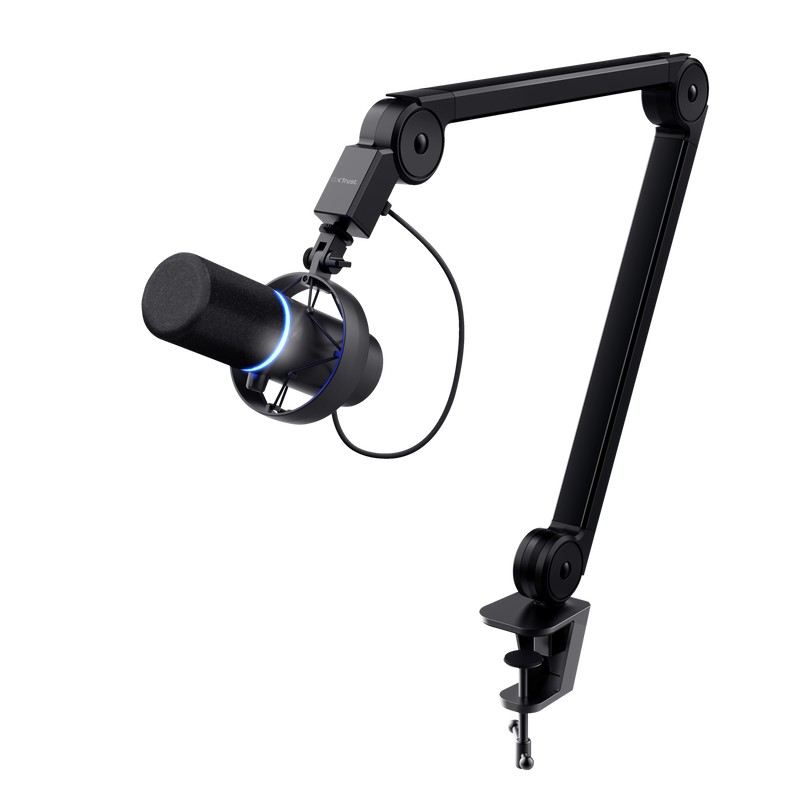 Профессиональный студийный микрофон на стойке Trust GXT 255+ ONYX / USB / Black