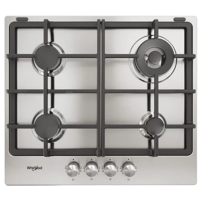 Газовая варочная панель Whirlpool TKRL 661 IX, Нержавеющая сталь