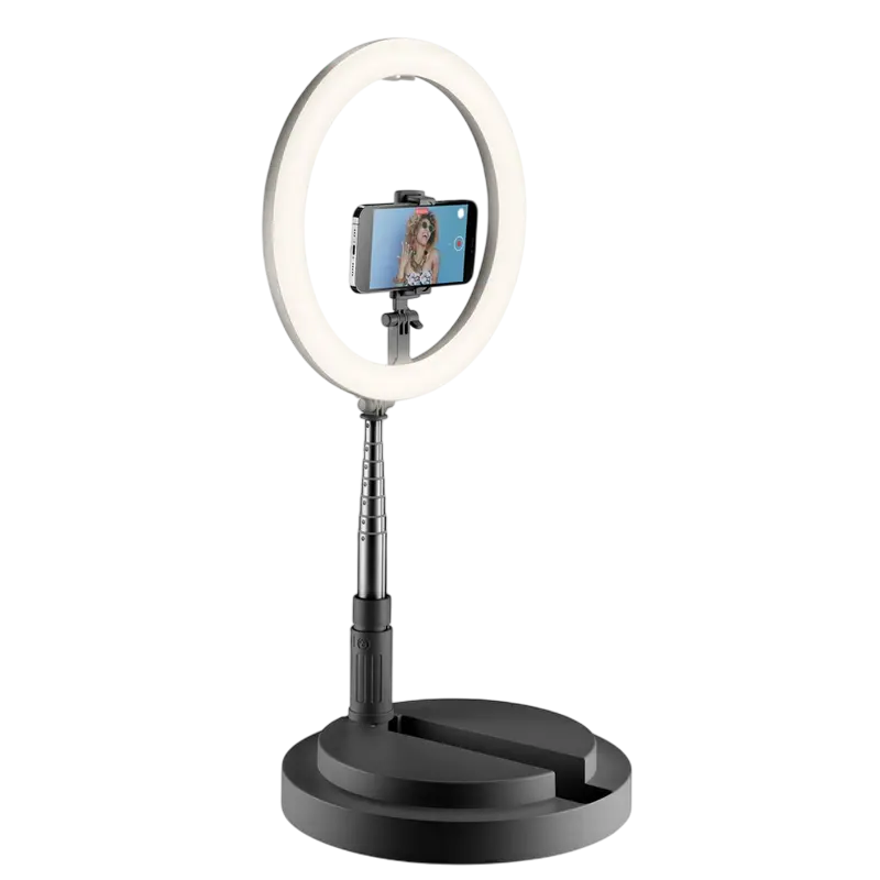 Кольцевая лампа Cellularline Selfie Ring Compact - Universale, Чёрный