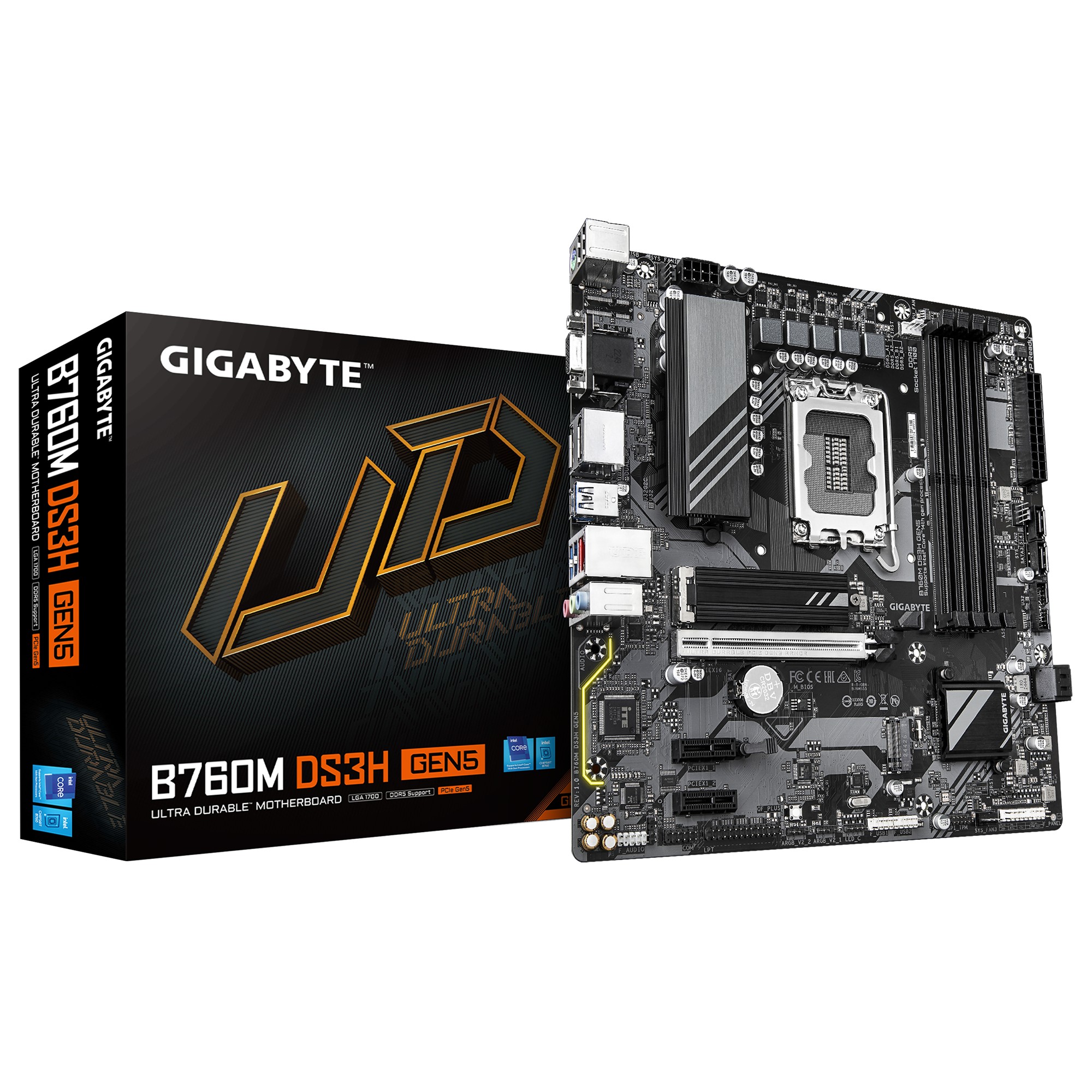 Материнская плата GIGABYTE B760M DS3H GEN5/ 1700/ B760/ DDR5/ mATX