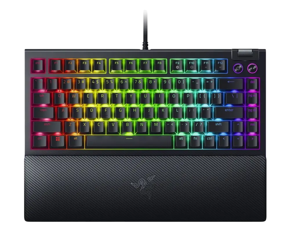 Клавиатура Razer BlackWidow V4 75%, Проводное, Чёрный
