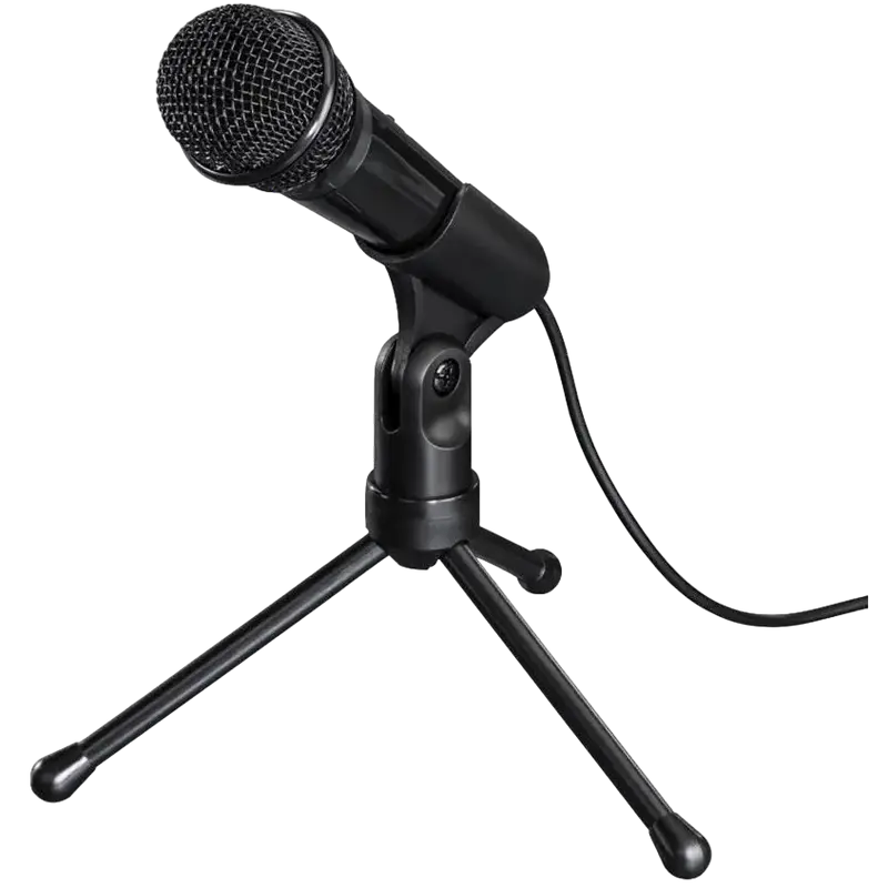 Компьютерный микрофон HAMA MIC-P35, Проводной аналоговый, Черный
