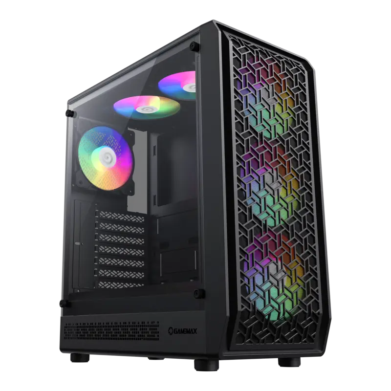 Компьютерный корпус Gamemax Forge AB, Midi-Tower, Без блока питания, Чёрный,процессоры ,оперативная память, ssd, M2, hdd, кейсы