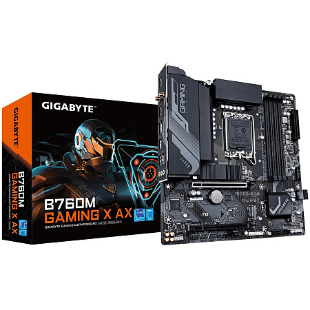 Материнская плата GIGABYTE B760M GAMING X AX / 1700 / B760 / DDR5 / mATX Материнская плата GIGABYTE B760M GAMING X AX / 1700 / B760 / DDR5 / mATX