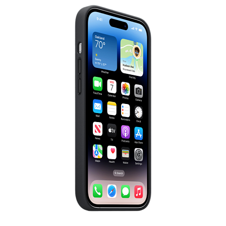 Чехол Apple iPhone 14 Pro Leather Case with MagSafe, Чёрный