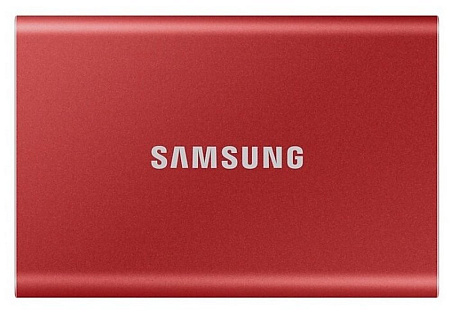Внешний портативный SSD-накопитель Samsung Portable SSD T7, 500 GB, Красный (MU-PC500R/WW)