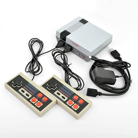 Retro Game Console (HDMI, Build-In 621 Games, 2 controllers) Classic Grey