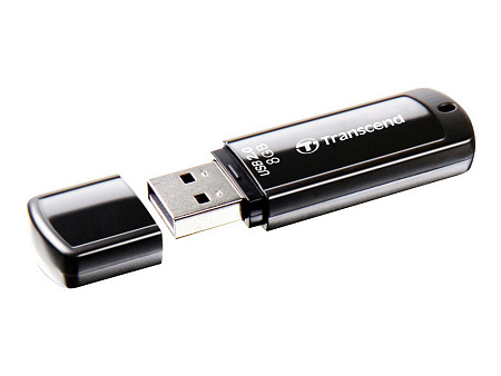 USB Flash накопитель Transcend JetFlash 350, 8Гб, Чёрный