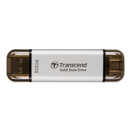 Внешний портативный SSD накопитель Transcend ESD310S, 512 GB, Серебристый (TS512GESD310S)