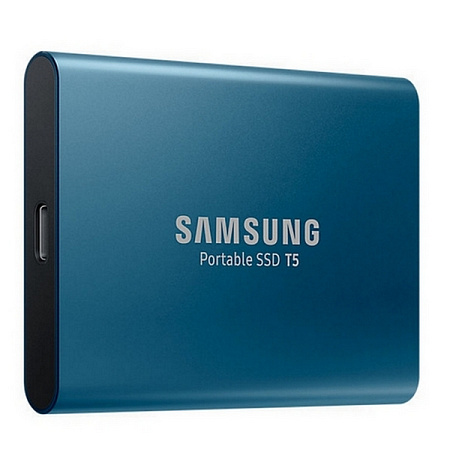 Внешний портативный SSD накопитель Samsung Portable SSD T5, 500 ГБ, Синий (MU-PA500B/WW)
