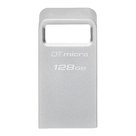 USB Flash накопитель Kingston DataTraveler Micro, 128Гб, Серебристый