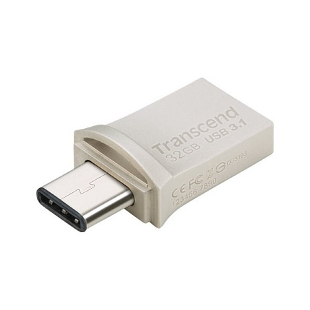 USB Flash накопитель Transcend JetFlash 890, 32Гб, Серебристый