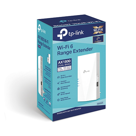 Усилитель Wi‑Fi сигнала TP-LINK RE600X, 574 Мбит/с, 1201 Мбит/с, Белый