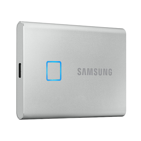 Внешний портативный SSD-накопитель Samsung Portable SSD T7 Touch, 500 GB, Серебристый (MU-PC500S/WW)