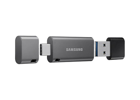 USB Flash накопитель Samsung DUO Plus, 256Гб, Серый/Чёрный