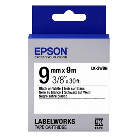  Epson LK-3WBN, 9мм х 9м
