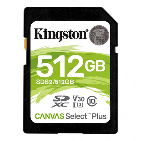 Карта памяти Kingston Canvas Select Plus, 512Гб (SDS2/512GB)