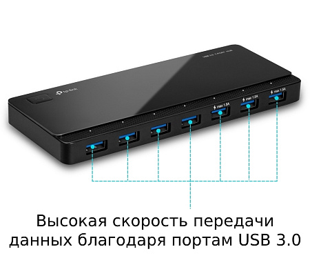 USB-концентратор TP-LINK UH700, Чёрный
