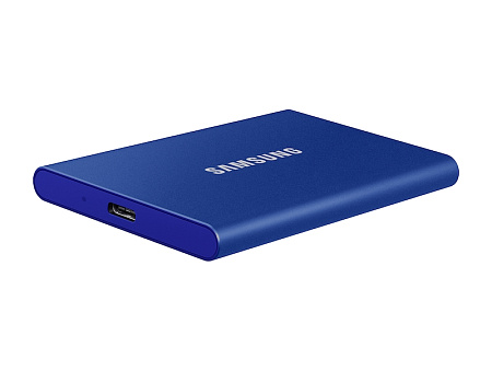Внешний портативный жесткий диск Samsung Portable SSD T7, 2 ТБ, Синий (MU-PC2T0H/WW)