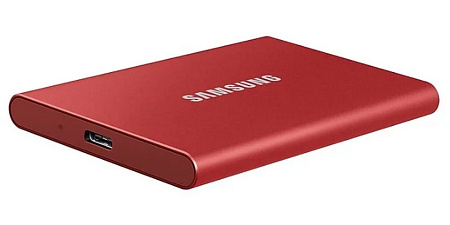 Внешний портативный SSD-накопитель Samsung Portable SSD T7,  2 TB, Красный (MU-PC2T0R/WW)