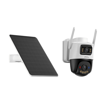 imou Outdoor AOV PTZ Dual Security Camera with 8W Solar Panel Wi-Fi+4G 3K 5+5MP, White