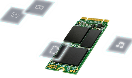 Накопитель SSD Transcend TS128GMTS430S, 128Гб, TS128GMTS430S