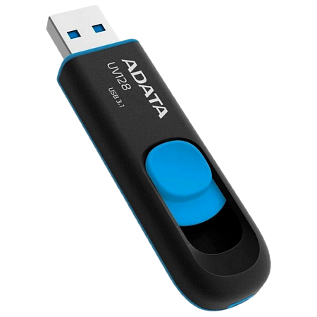 USB Flash накопитель ADATA UV128, 16Гб, Черный/Синий