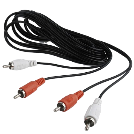 Аудиокабель Cablexpert CCA-2R2R-7.5M, 2x RCA (M) - 2x RCA (M), 7,5м, Чёрный