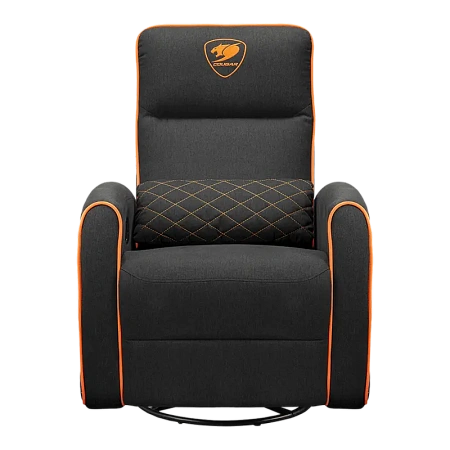 Игровое кресло Cougar FIDOM, Имитация льна, Черный | Оранжевый