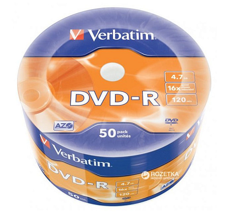 DVD Verbatim ULTRA HD 4K Writer, 50шт, 