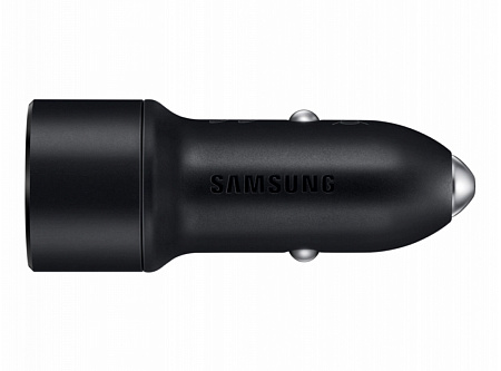 Автомобильное зарядное устройство Samsung Dual Fast Car Charger, 15Вт, Чёрный