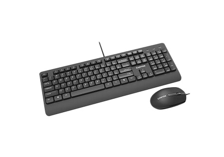 Клавиатура и мышь Canyon SET-14, Проводное, Чёрный