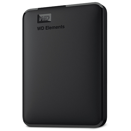 Внешний портативный жесткий диск Western Digital WD Elements,  1 TB, Чёрный (WDBUZG0010BBK-WESN)