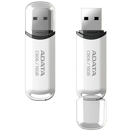 USB Flash накопитель ADATA C906, 16Гб, Белый